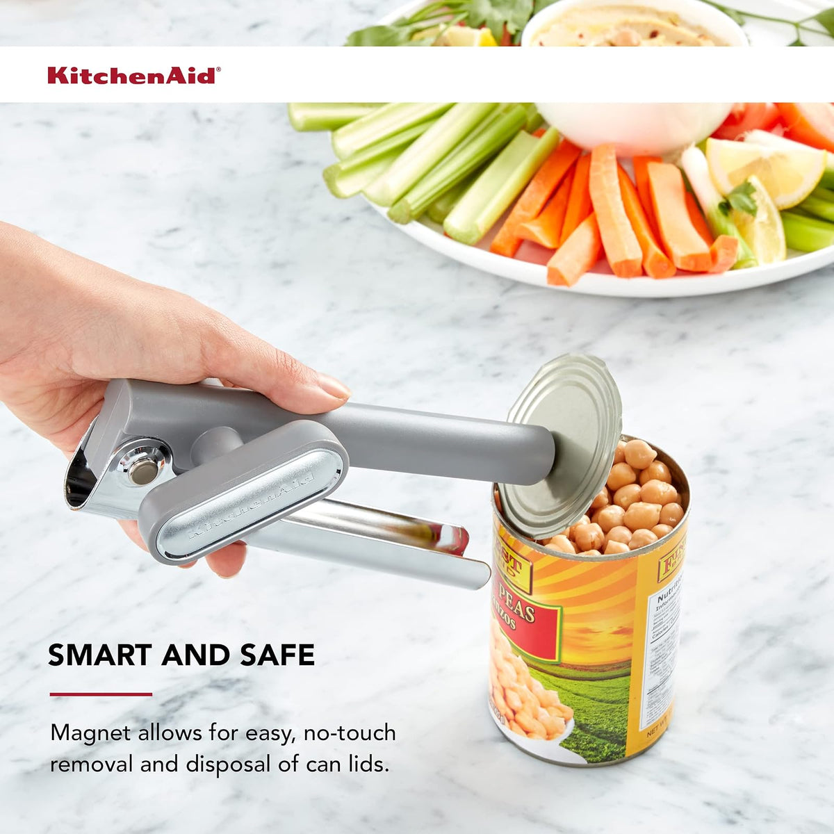 KitchenAid - Abrelatas multifunción sin ensuciar, talla única, color gris
