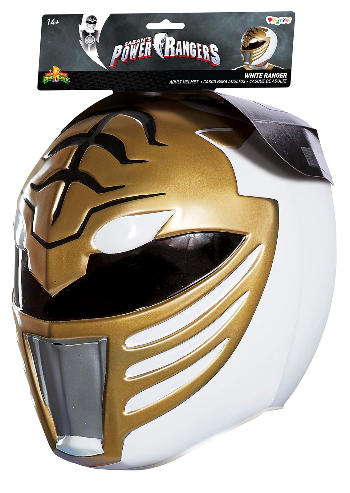 Disguise Casco para Adulto White Ranger, Blanco