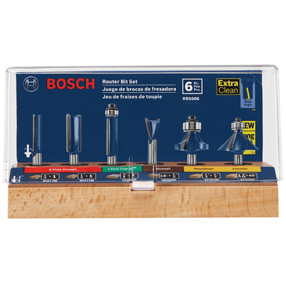 Bosch RBS006 Vástago de 1/4" con punta de carburo multiuso juego de brocas, 6 piezas - 6 piezas