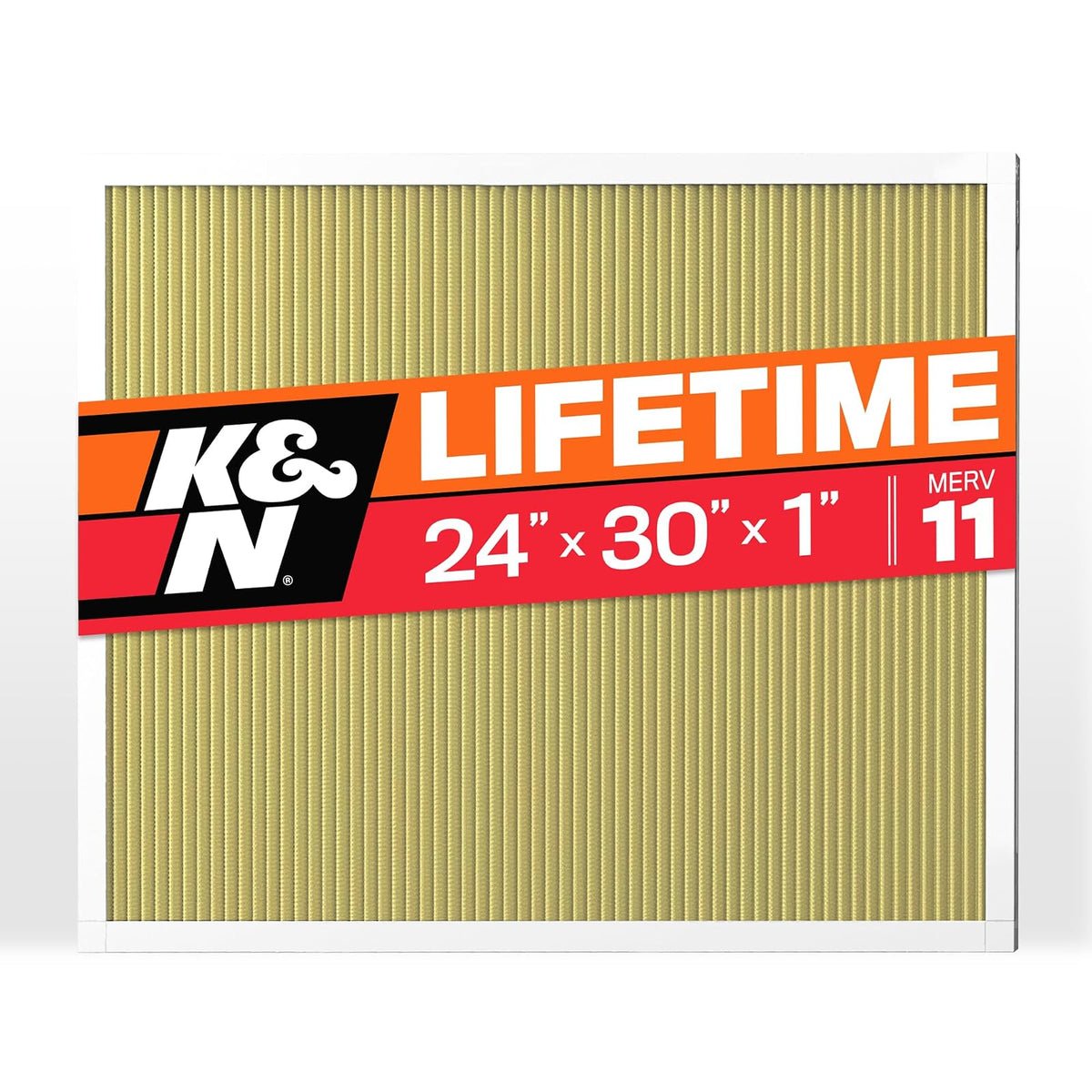 K&N Filtro de aire de horno HVAC 24x30x1, dura toda una vida, lavable, Merv 11, el último filtro HVAC que jamás comprarás, respira de forma segura en casa o en la oficina (dimensiones reales.8 x 29.5 x 23.6 pulgadas)