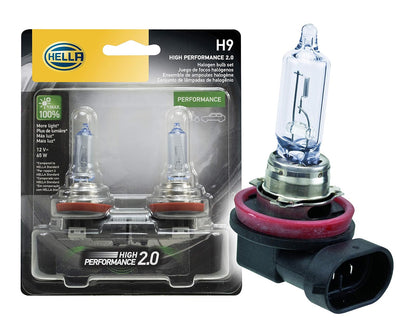 Hella H9 2.0TB Focos High Performance en Blíster, H9, Paquete de 2, Surtido, Blanco Azulada
