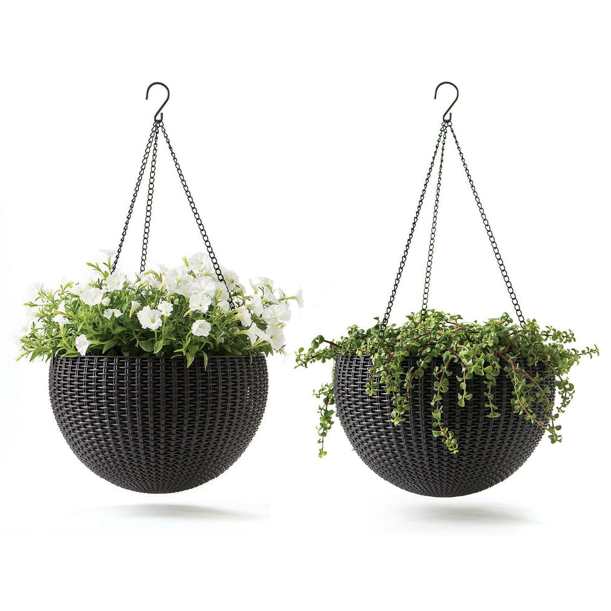 Keter 237997 Hanging Planter Set, Graphite
