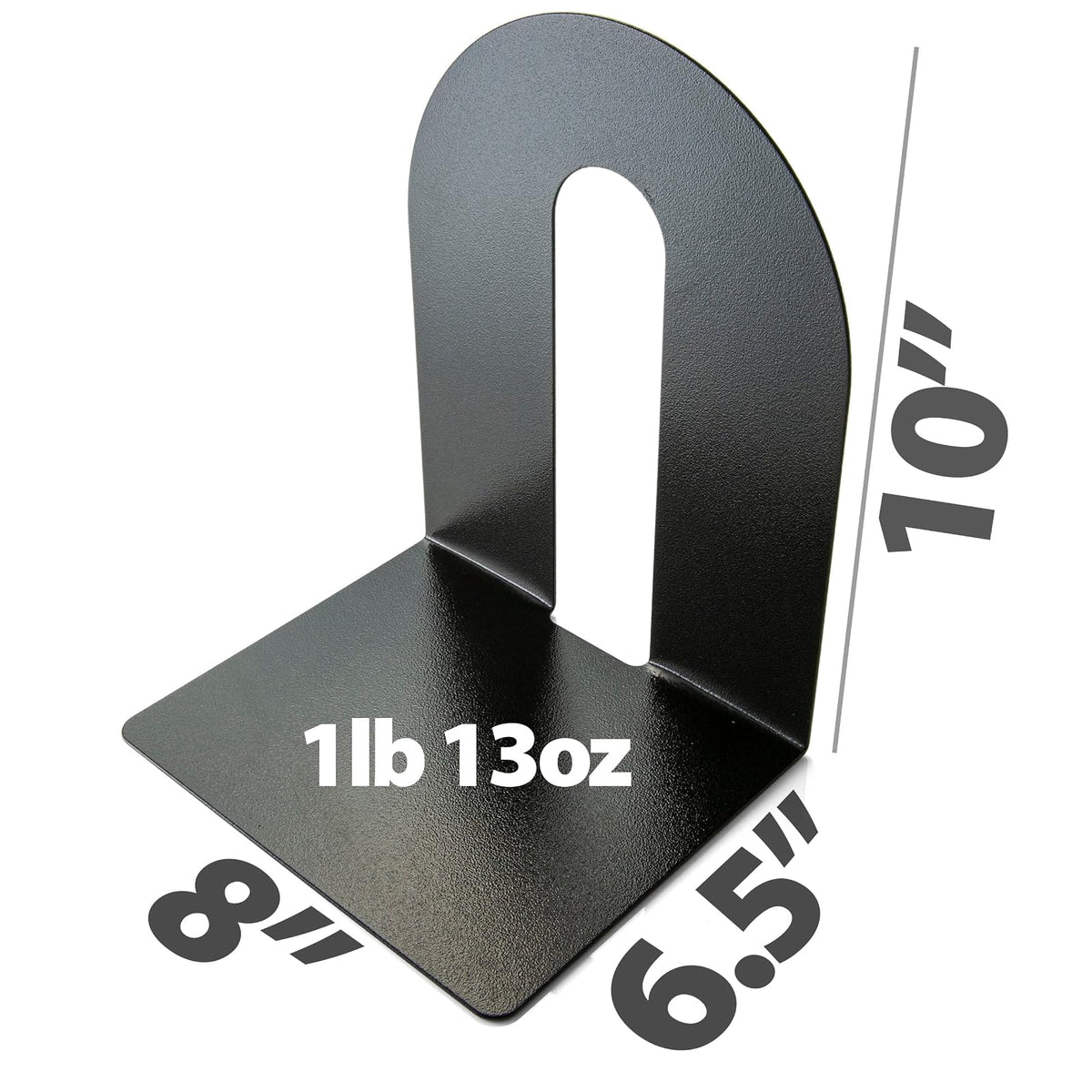 Officemate® OIC® - Sujetalibros magnéticos Resistentes, 10 x 8 x 8 Pulgadas, Color Negro, Juego de 2
