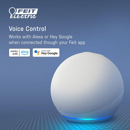 Feit Electric - foco LED RGBW equivalente a 50 W, Alexa Google Siri Smart RGBW, color blanco