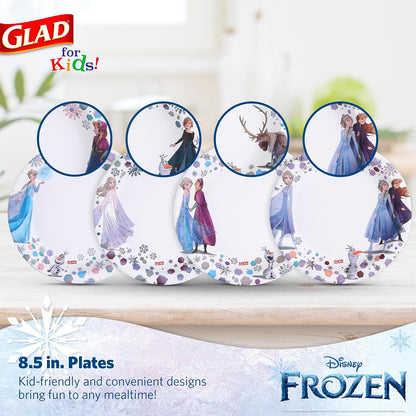 Glad for Kids Disney Frozen Platos de Papel 8.5" 40 Unidades