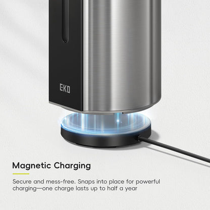 EKO Aroma Pro Dispensador automático de jabón líquido sin Contacto de 14 onzas, dispensador de jabón Recargable de Manos y Platos para baño y Fregadero de Cocina, Impermeable, Control de Volumen