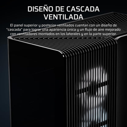 Corsair Frame 4500X RS-R ARGB Caja de PC Semitorre con Cristal Panorámico – Sistema de Montaje de InfiniRail, Capacidad para Dos radiadores de 360 mm, Incluye 3 Ventiladores RS120R – Negro