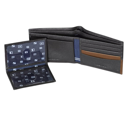Nautica Pebble portafolios de piel bicolor