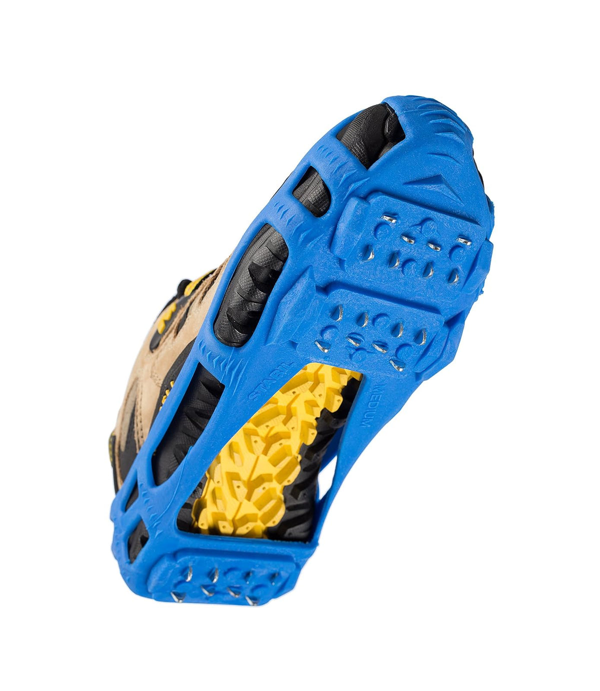 STABILicers - Tacos de tracción para Caminar sobre Nieve y Hielo (1 par) - Azul - M