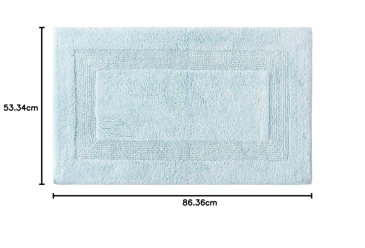 Tommy Bahama Eddie Bauer - Alfombra de baño de algodón Suave, súper Absorbente y de Secado rápido (Blanco Logan, 60 x 22 Pulgadas)