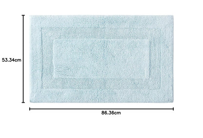 Tommy Bahama Eddie Bauer - Alfombra de baño de algodón Suave, súper Absorbente y de Secado rápido (Blanco Logan, 60 x 22 Pulgadas)