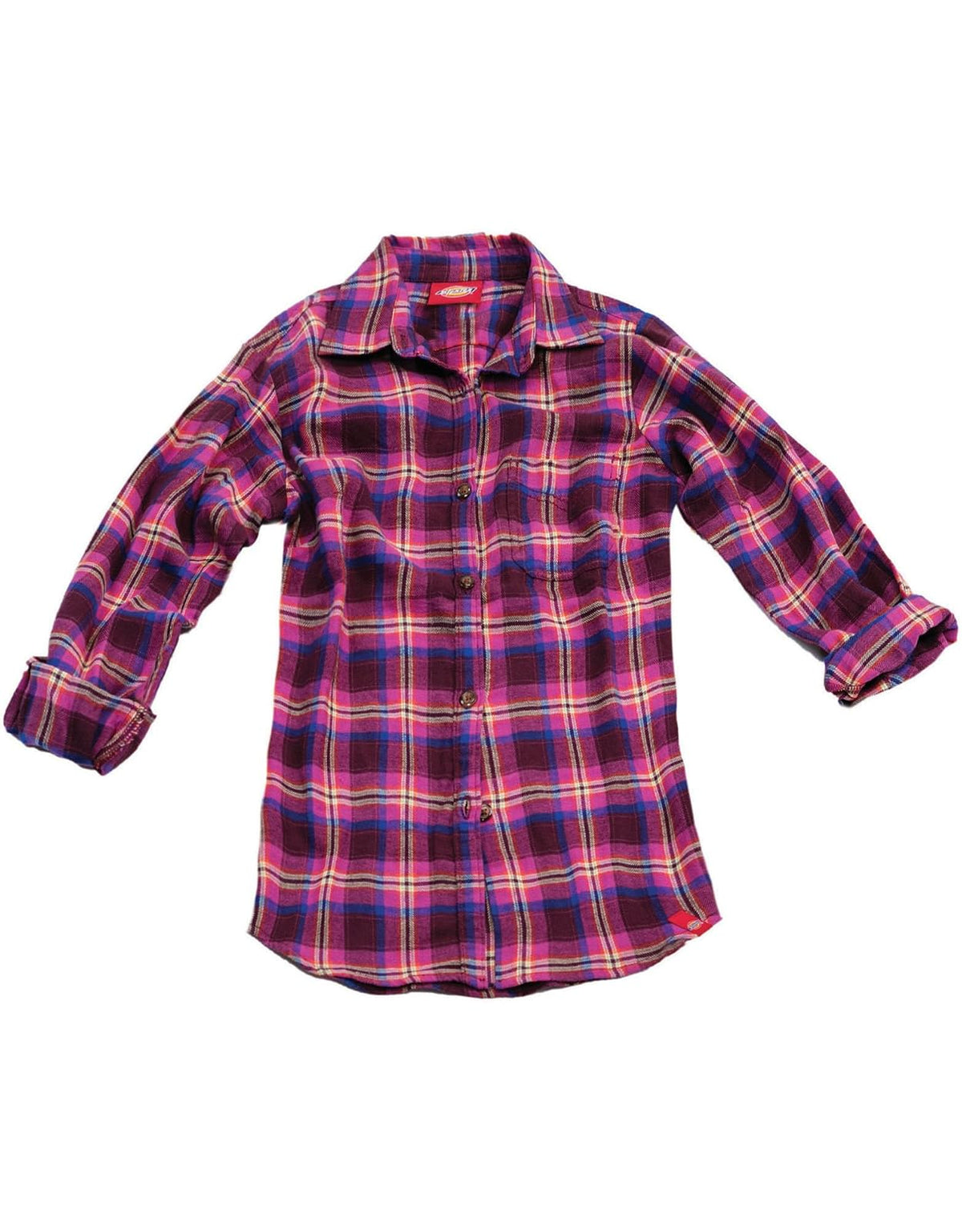 Dickies Camisa de Franela de Manga Larga para niñas Grandes