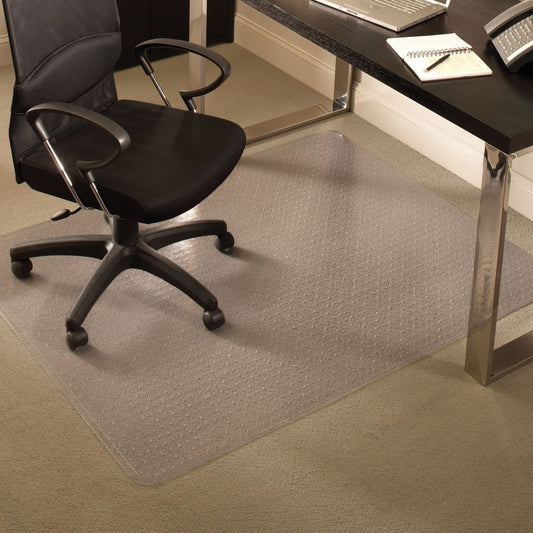 ES Robbins Tapete para Silla para Alfombra, Pelo Mediano, rectángulo de 48 x 72 Pulgadas, Borde Biselado de Vinilo Transparente