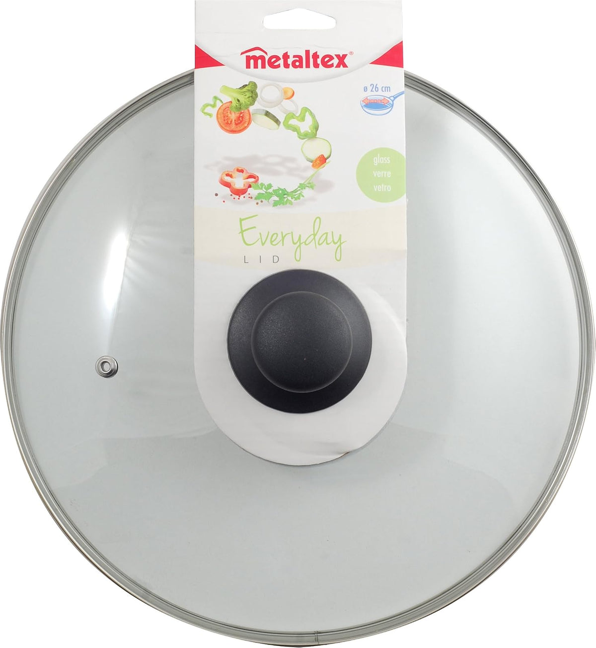 Metaltex Tapa de Vidrio para Ollas y Sartenes - 26 cm