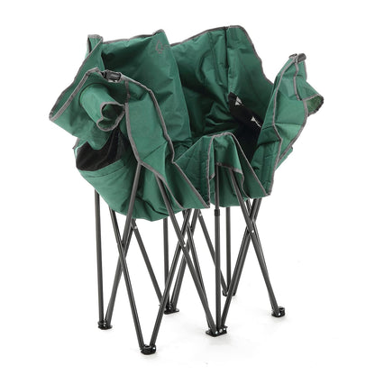 Arrowhead Outdoor - Sofá de Cama Doble Plegable portátil con 2 Tazas y Soporte para Copas de Vino, Bolsa de Transporte Resistente, Asientos Acolchados y apoyabrazos, soporta hasta 500 Libras, Soporte
