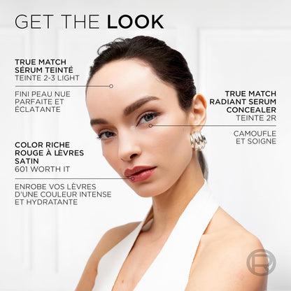 L'Oréal Paris True Match Sérum Rellenador con Color, Base de Maquillaje con Ácido Hialurónico, Hidrata la Piel al Instante, Textura Ligera, Tono 4-5 Medium, 30 ml