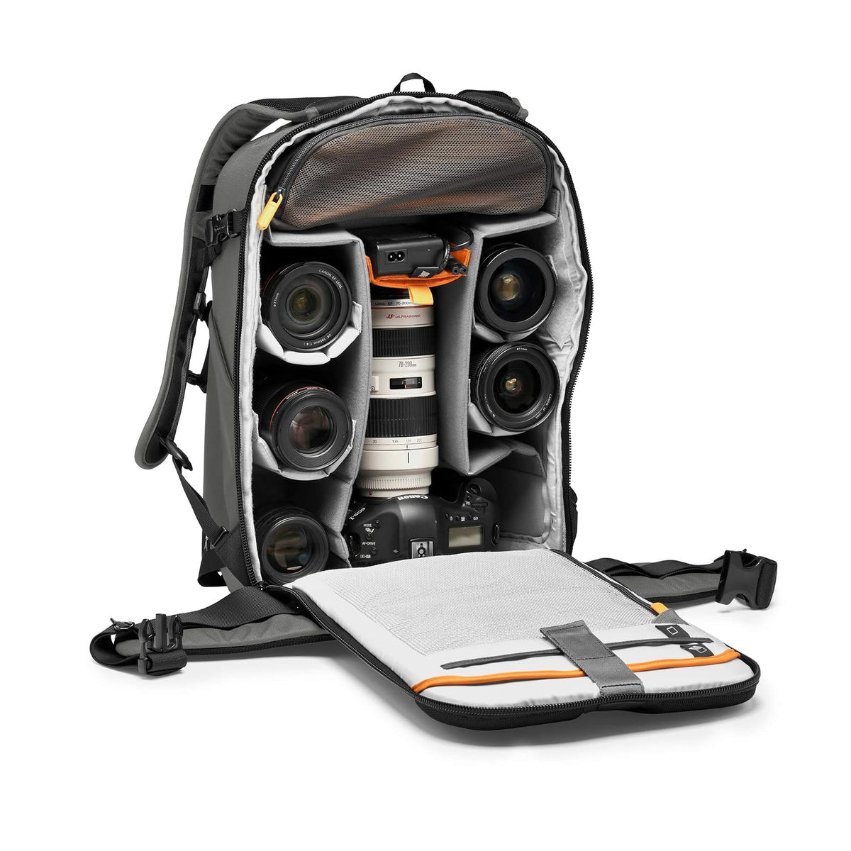 Lowepro Flipside BP 400 AW III Mochila para Cámara Réflex y sin Espejo con Acceso Lateral y Trasero, Divisores Ajustables, Compatible con Sony Alpha 7, Ideal para Viajes y Exteriores, Color Negro