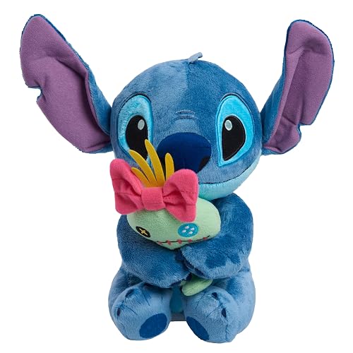 Just Play Disney Classics Lil Friends Stitch and Scrump - Peluche de Peluche, de 31,8 cm de Alto, Juguetes para niños a Partir de 2 años