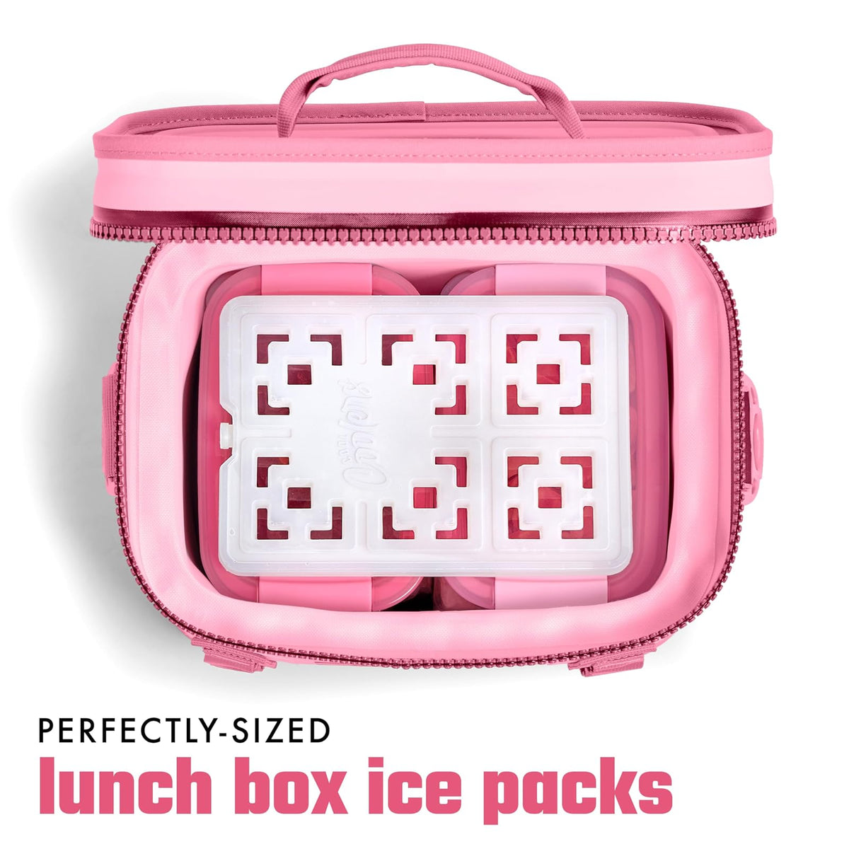 Fit & Fresh Cool Coolers Fashion Ice by, Bolsas de Hielo Delgadas, diseño único de Bolsa de Hielo para Mujer, Bolsas de Hielo Reutilizables Que ahorran Espacio para loncheras, Paquetes de Hielo