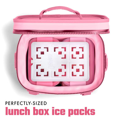 Fit & Fresh Cool Coolers Fashion Ice by, Bolsas de Hielo Delgadas, diseño único de Bolsa de Hielo para Mujer, Bolsas de Hielo Reutilizables Que ahorran Espacio para loncheras, Paquetes de Hielo