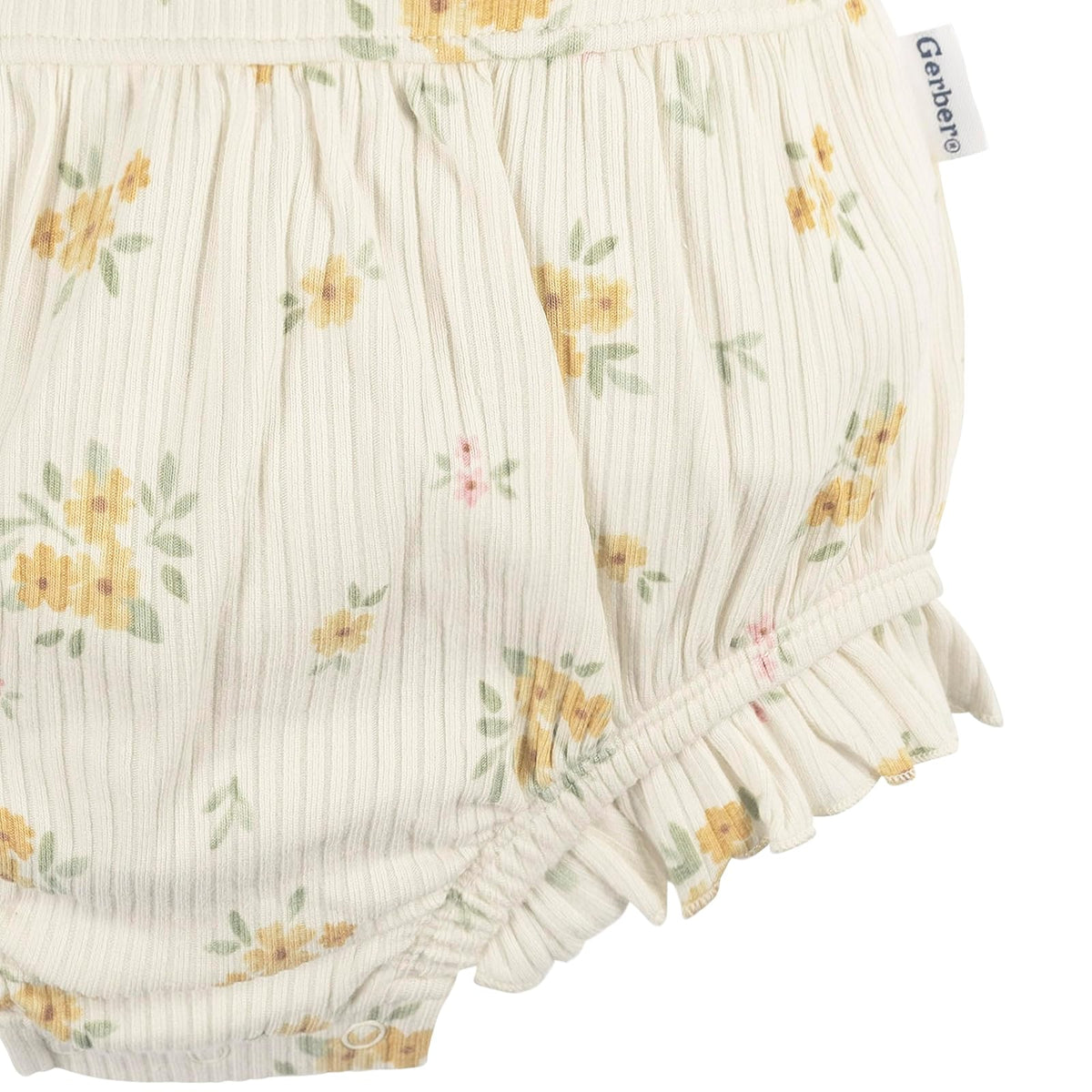 Gerber Mameluco sin mangas con volantes Traje de solBebé-Niñas