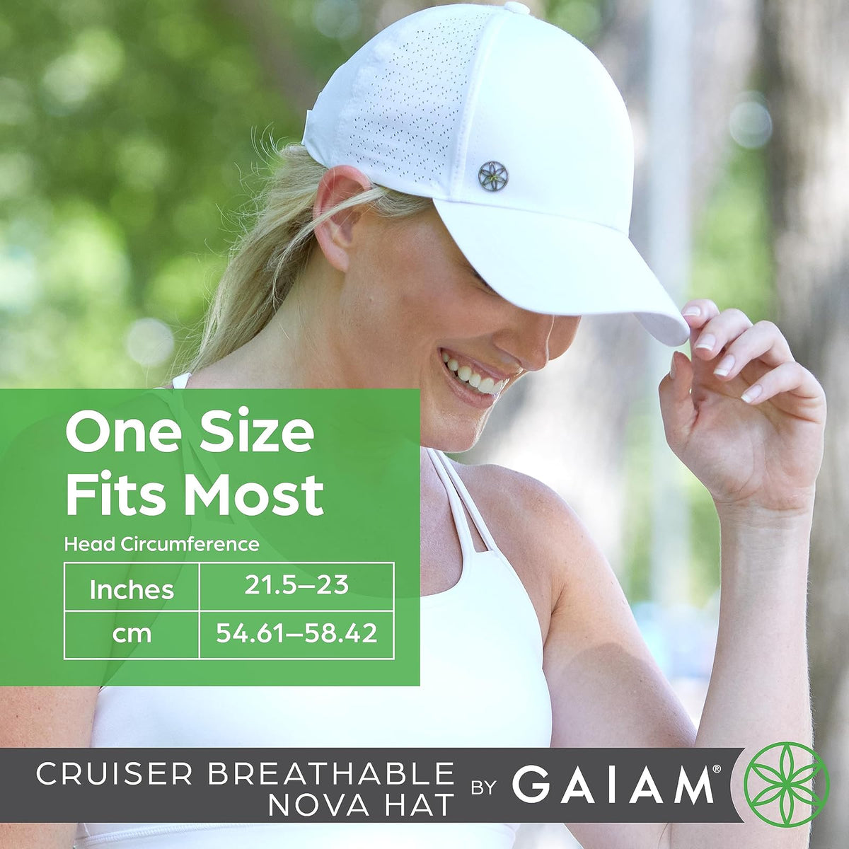 gaiam Hat - Cruiser Nova Cruiser - Gorro Nova Transpirable, Color Negro Mujer