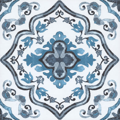 FloorPops FP3932 Marrakesh - Azulejos de piso para despegar y pegar, color azul