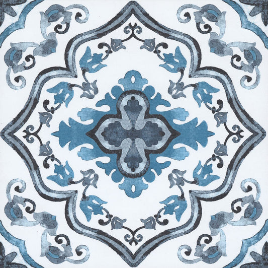 FloorPops FP3932 Marrakesh - Azulejos de piso para despegar y pegar, color azul