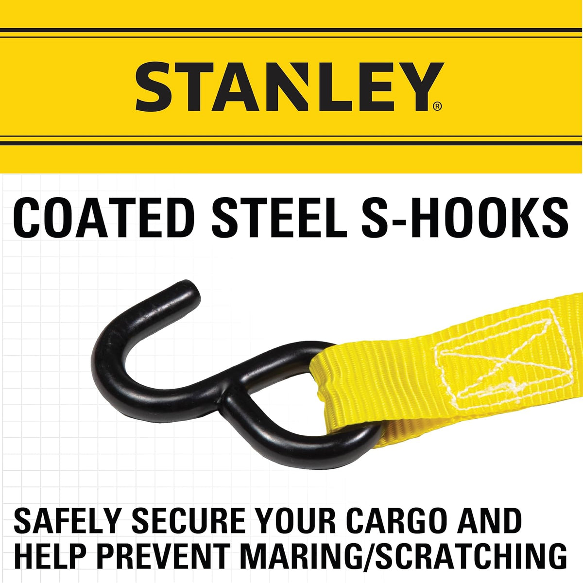 Stanley S10002 - Juego de Correas de carraca (2 Unidades, 1 Pulgada x 10 pies)