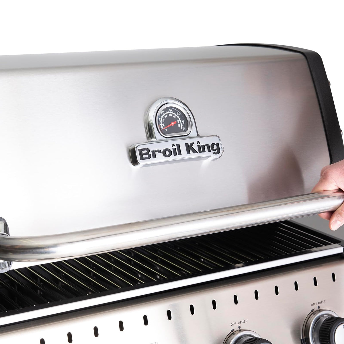 Broil King 18013 - Indicador de calor de tapa de repuesto grande, color plateado