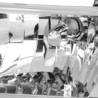 DNA Motoring HL-OH-F15092-6P-CH-CL1 Par de Faros Delanteros Cromados para Ford Bronco/F-150/F-250/F-350 1992-1996
