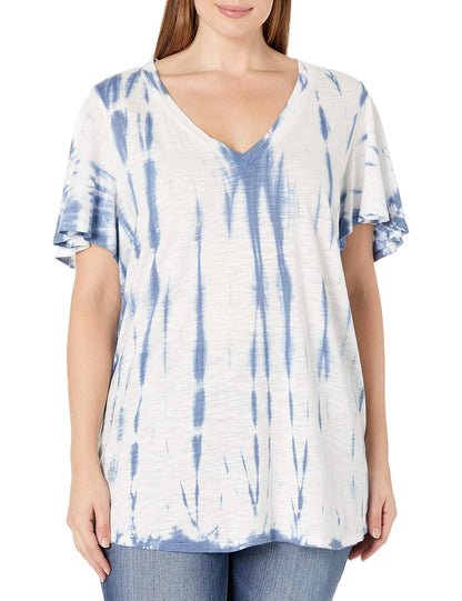 Jessica Simpson Carly Flutter Sleeve tee Shirt Camiseta para Mujer