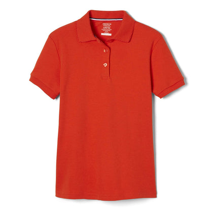 French Toast Girls' Short Sleeve Picot Collar Polo School Uniform Shirt (Standard and Plus)
