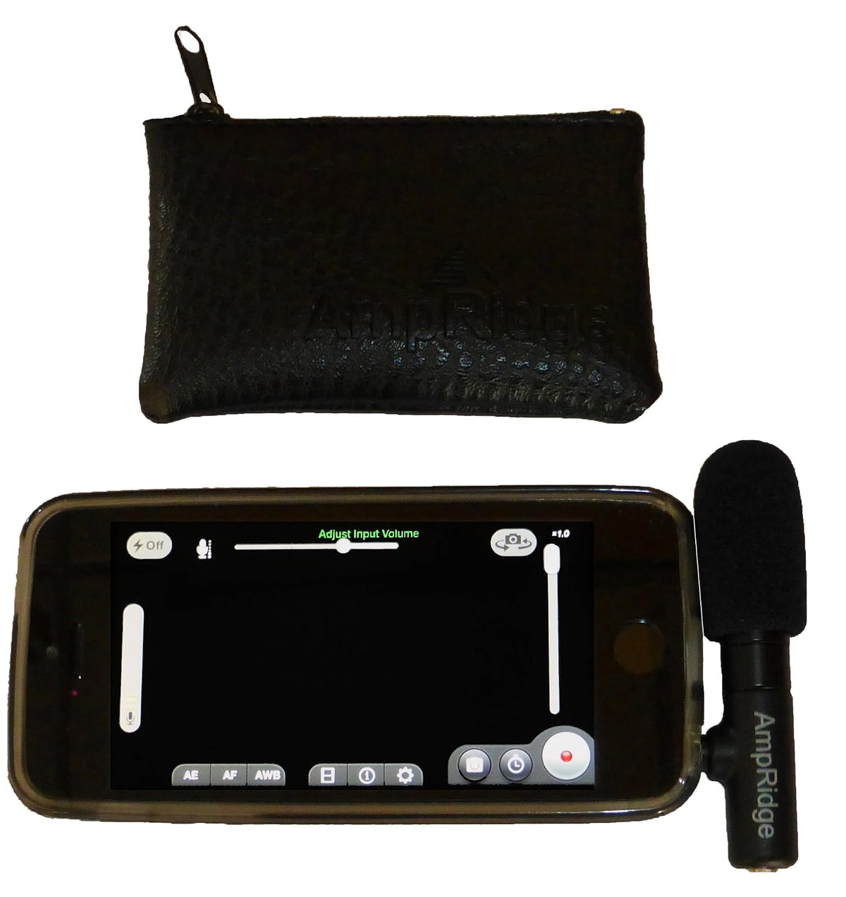 Ampridge MightyMic S - Micrófono de vídeo Condensador para iPhone con Monitor de Auriculares