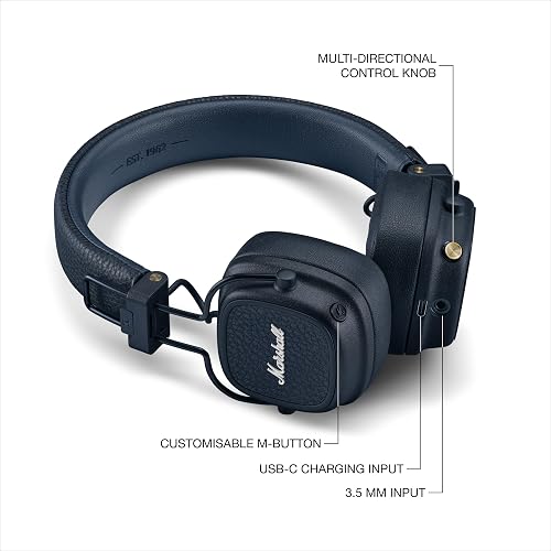 Marshall Major V Audífonos Inalámbricos Bluetooth - Azul Medianoche