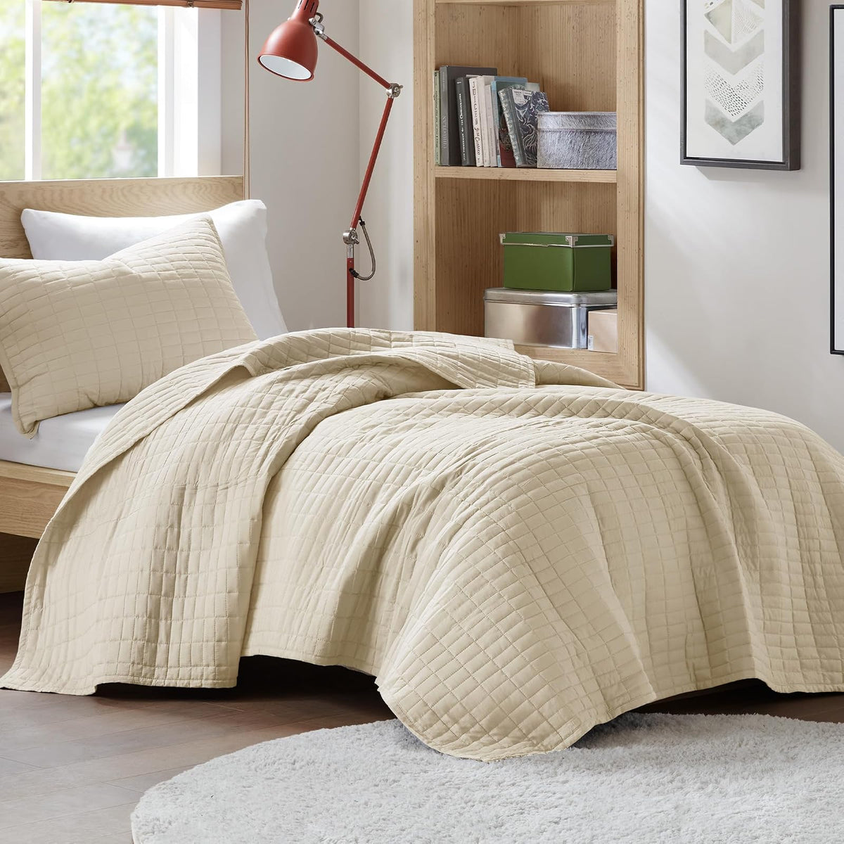 Comfort Spaces - Juego de Ropa de Cama de Microfibra hipoalergénica Ultra Suave, Ivory, Twin/Twin XL, 1, 1