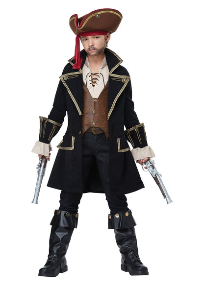 Disfraz de capitán pirata de lujo para niños