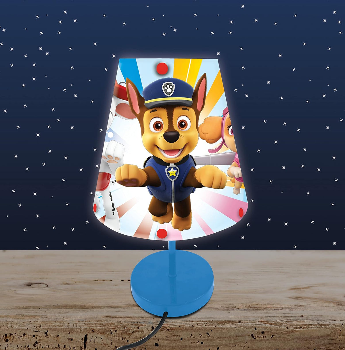 Lexibook Paw Patrol Soft Light Bedside Lamp with Lampshade for Children's Room - LT010PA