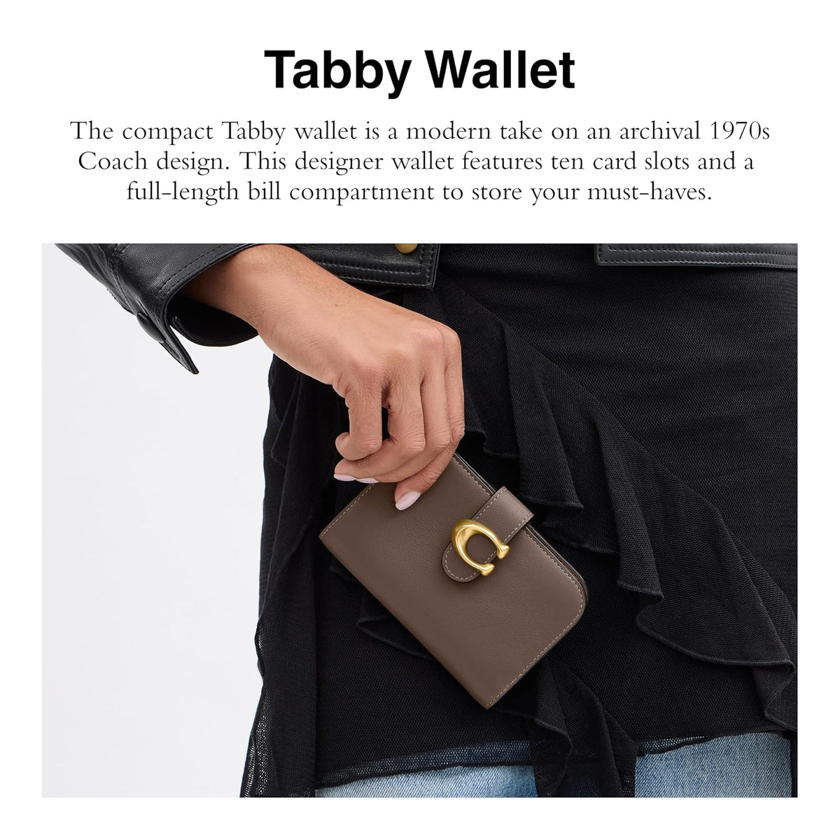 Coach Tabby portafolios Bi-Fold para mujer