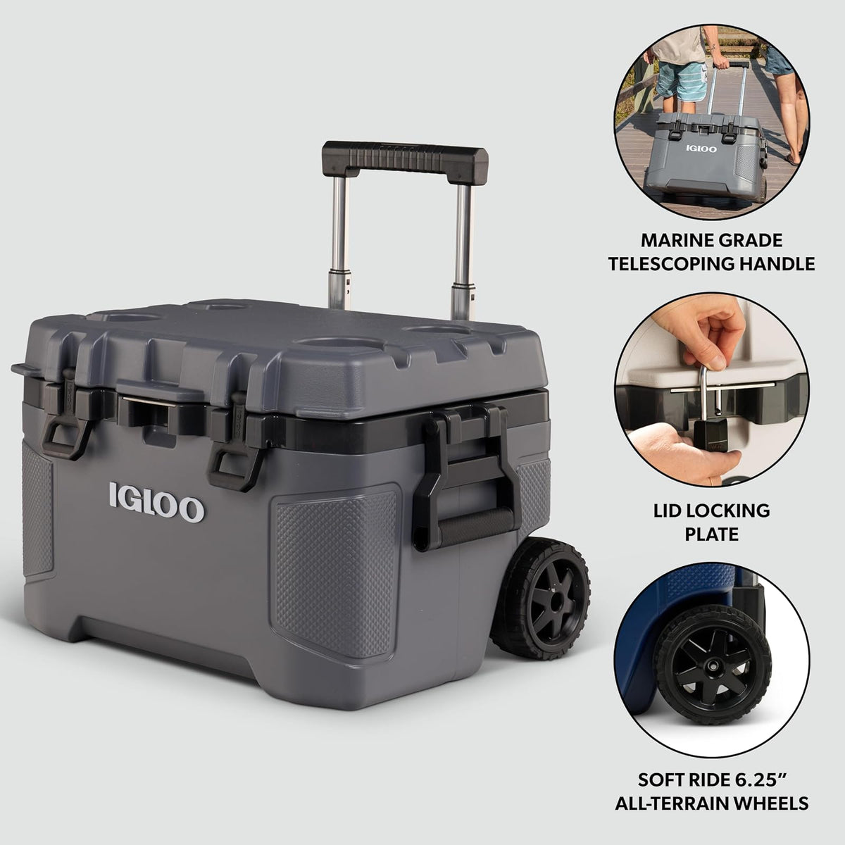 Igloo Trailmate - Enfriadores de ruedas de 52 cuartos