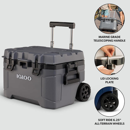Igloo Trailmate - Enfriadores de ruedas de 52 cuartos