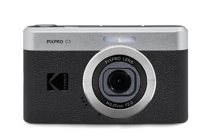 Kodak PIXPRO C1 - Cámara Digital con Zoom Compatible con 13 MP, Punto Compacto y Disparo con visualización LCD abatible de 2.8 Pulgadas y 180°, diseño Retro clásico con Zoom 4X y Video Full HD 1080P