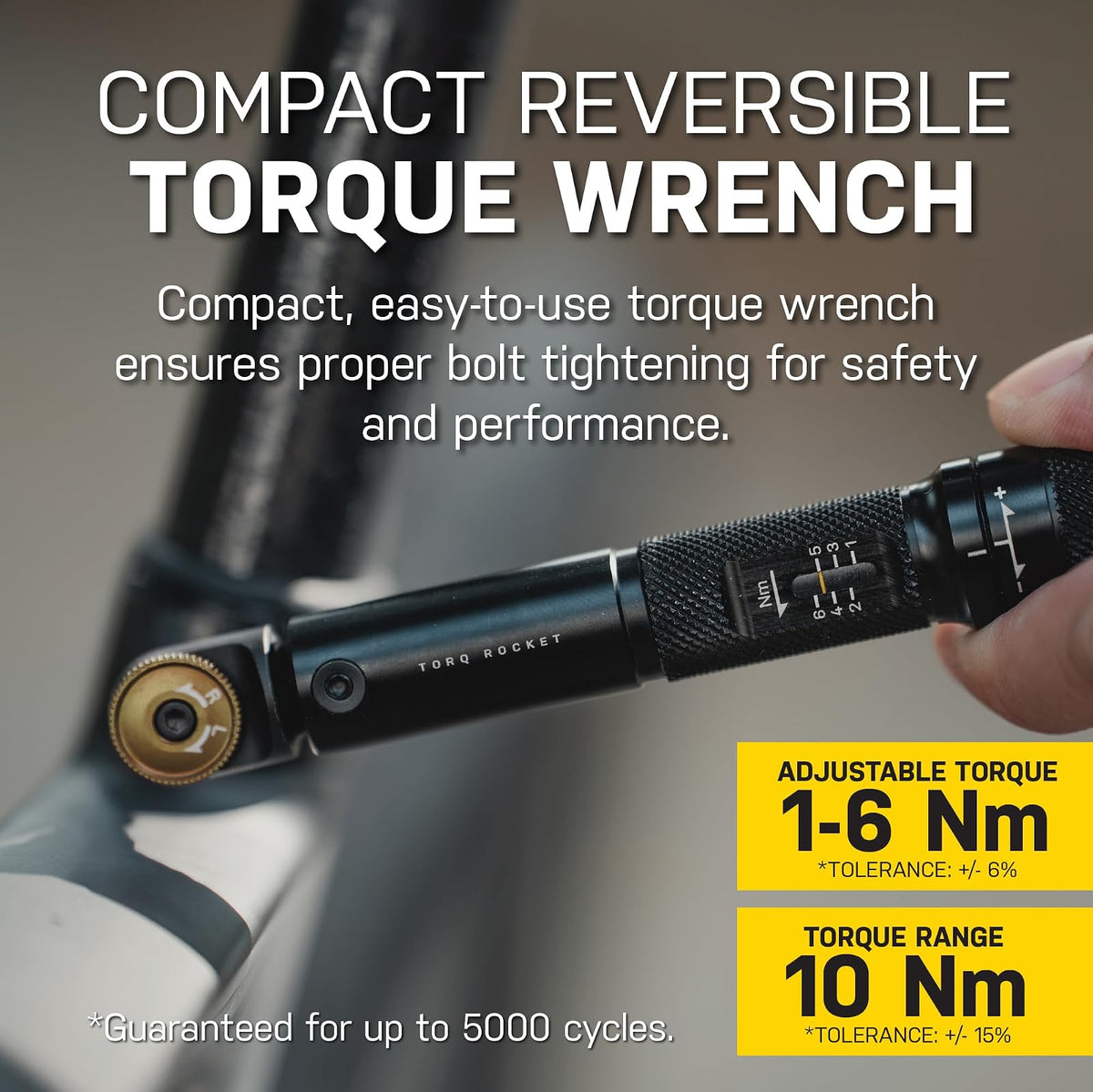 Topeak Torq Rocket Mini DX - Llave Dinamométrica Ajustable 1-6 Nm con Cabezal de Carraca y Juego de Herramientas Múltiples