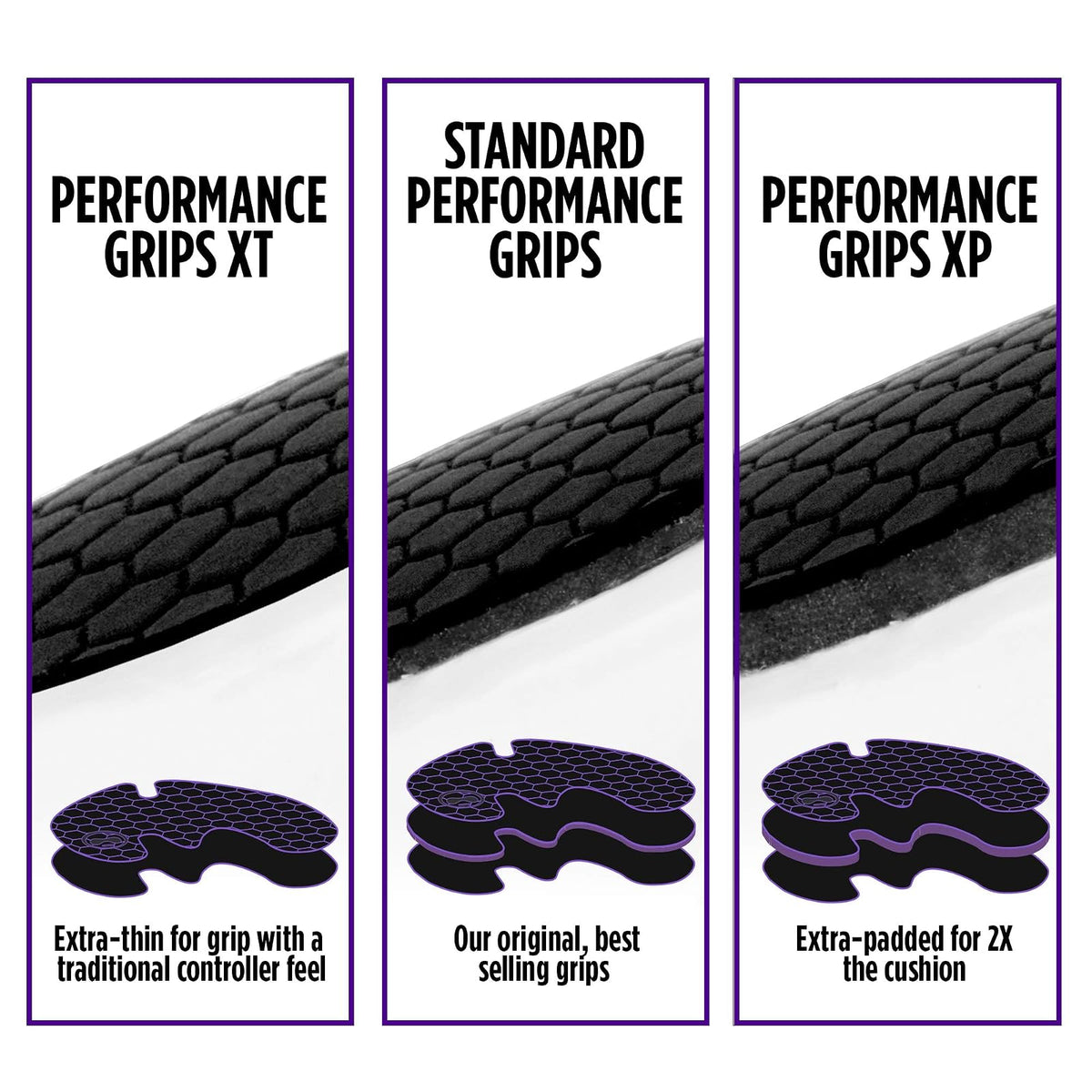 KontrolFreek Performance Grips XT - Puños Extra Finos para PlayStation 4, Color Negro (extrafino)