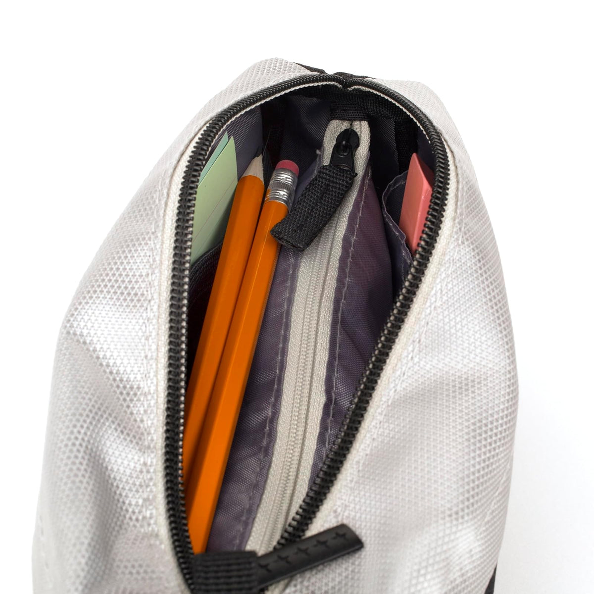 Five Star - Estuche para lápices, estuche para bolígrafos, bolsa con cierre de 9 bolsillos, organizador de almacenamiento para suministros escolares, auriculares, cargadores, cables, maquillaje, negro