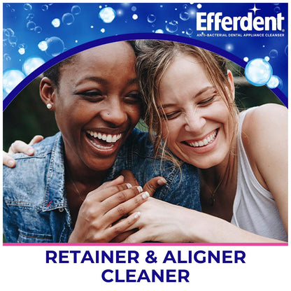 Efferdent Tabletas Limpiadoras de Dentaduras, Limpieza Completa, Limpiador para Retenedores y Aparatos Dentales, 102 Tabletas