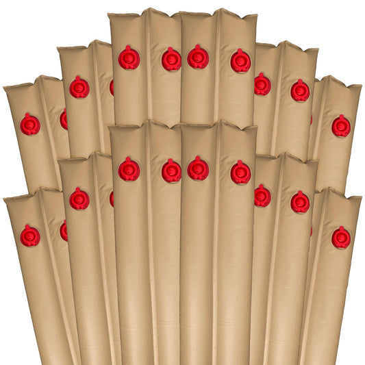 Robelle 3809-20-TAN-12 Pesos para Cubierta de Piscina, Paquete de 12, 8 pies, cámara Doble Bronceado, Calibre 20
