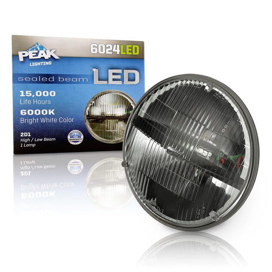 PEAK Faros Delanteros LED H6024LED, 6000 K, Blanco