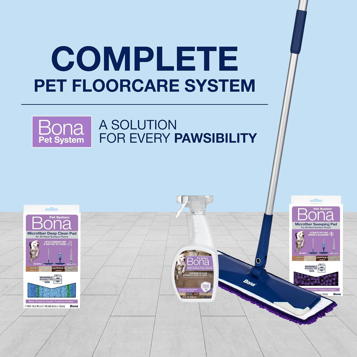 Bona Pet System - Almohadilla de Limpieza Profunda de Microfibra