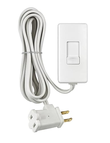 Leviton TBL03-10W, Dimmer Atenuador para Lámpara, Para uso con focos Incandescente, LED y CFL, Cordon de 1.8 m, color Blanco